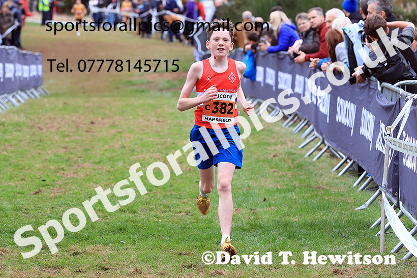 Boys Under-13s 2024 National Cross Country Relays, Berry Hill Park, Mansfield.   Photo: David T. Hewitson/Sports for All Pic